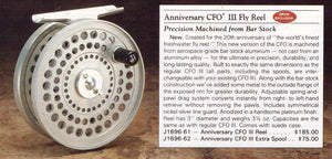 Orvis 20th Anniversary CFO III fly reel - silver