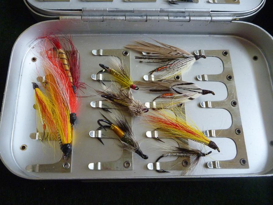 Wheatley Fly Box (large) - with Salmon Flies