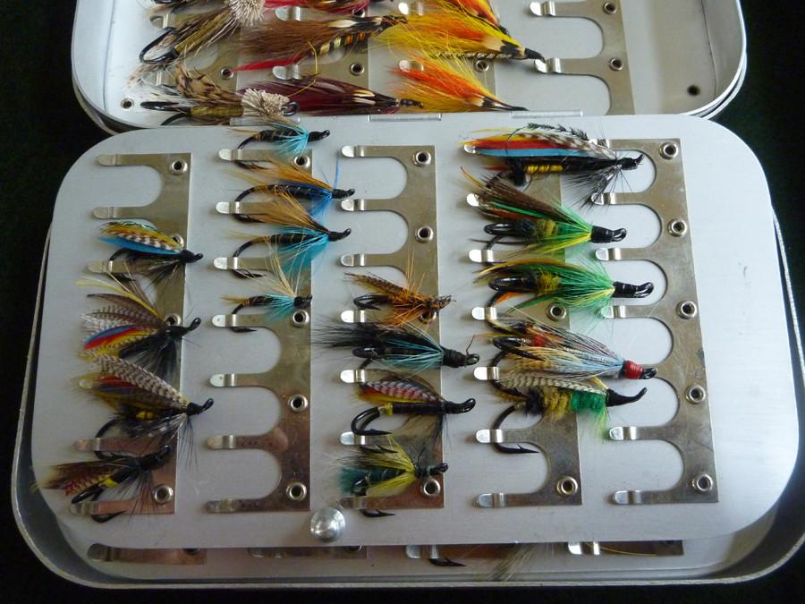 Wheatley Fly Box (large) - with Salmon Flies