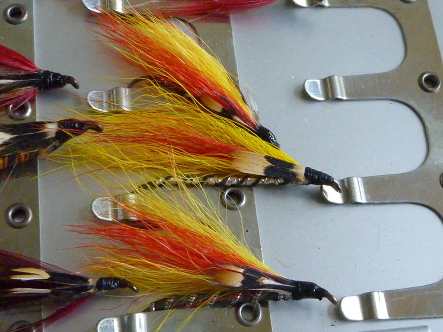 Wheatley Fly Box (large) - with Salmon Flies 