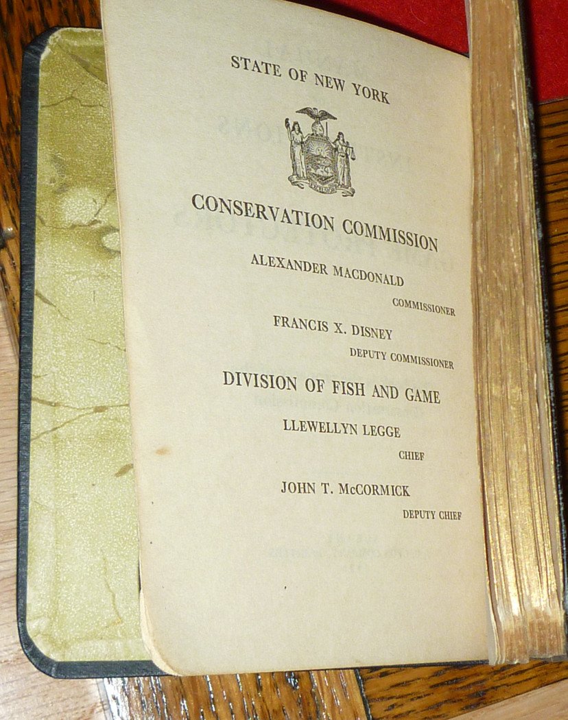 Roy Steenrod Catskill Collectibles - Vise, Game Warden Manual, Book