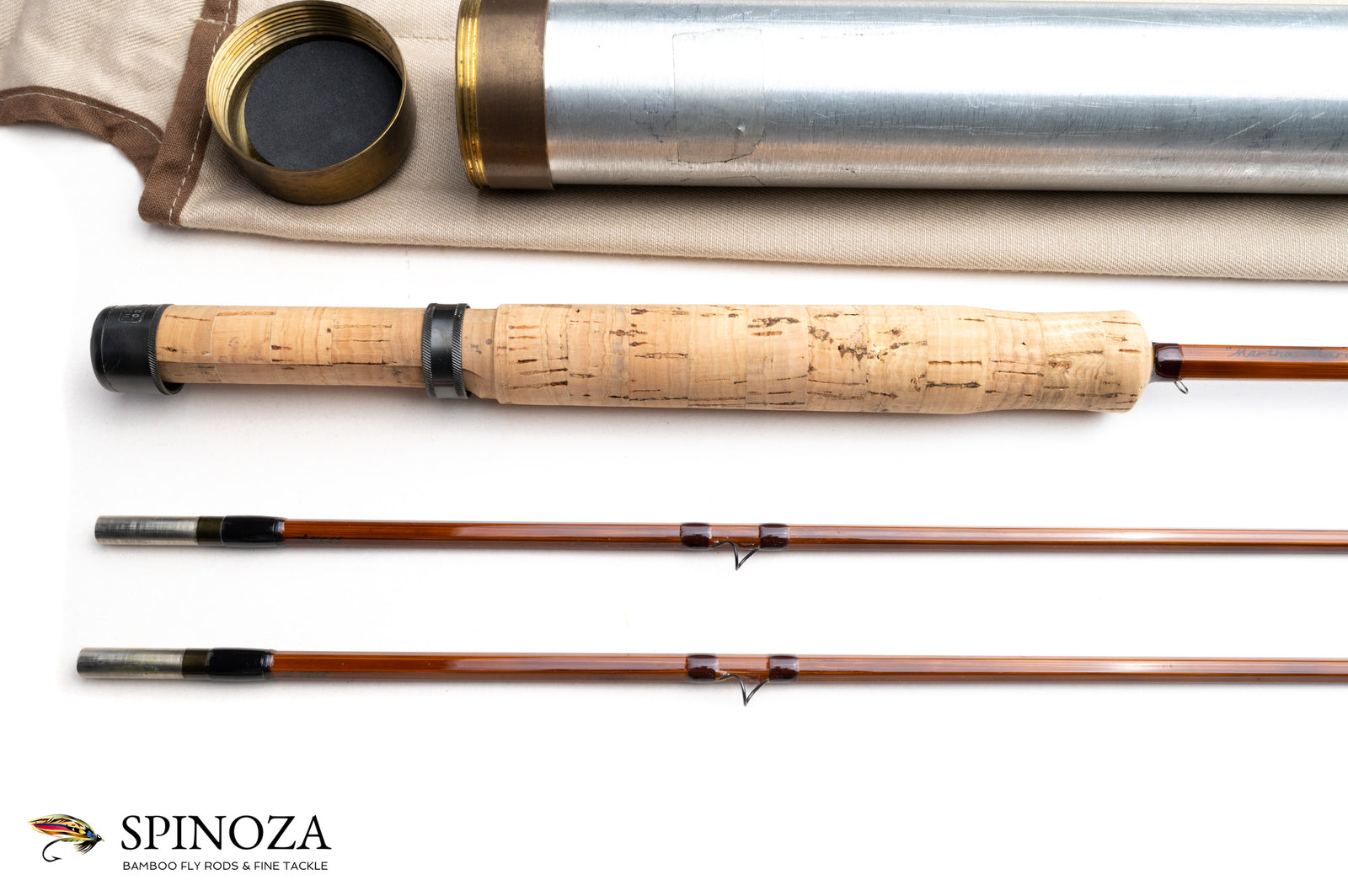 Paul Young Martha Marie Bamboo Fly Rod 7'6" 2/2 #5 - handle grip and reel seat detail