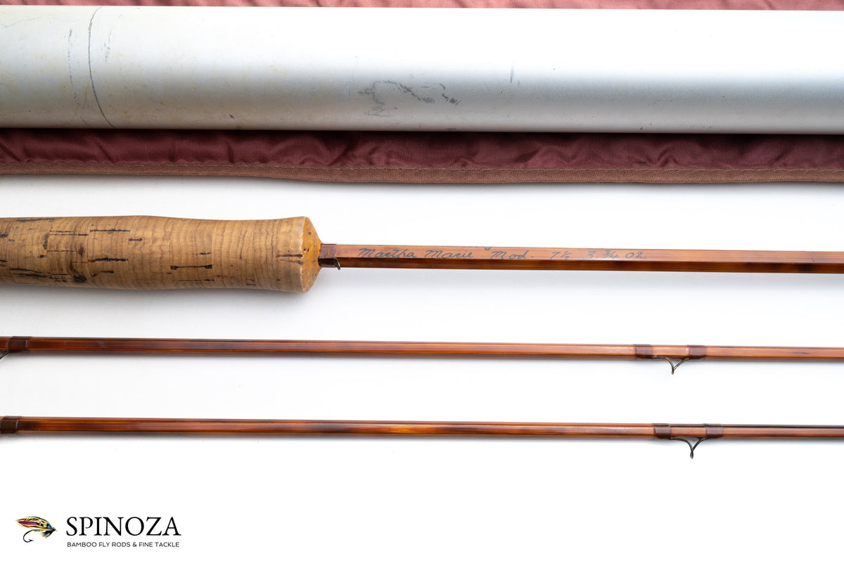 Paul Young Martha Marie Bamboo Fly Rod 7'6" 2/2 - maker signature and rod markings