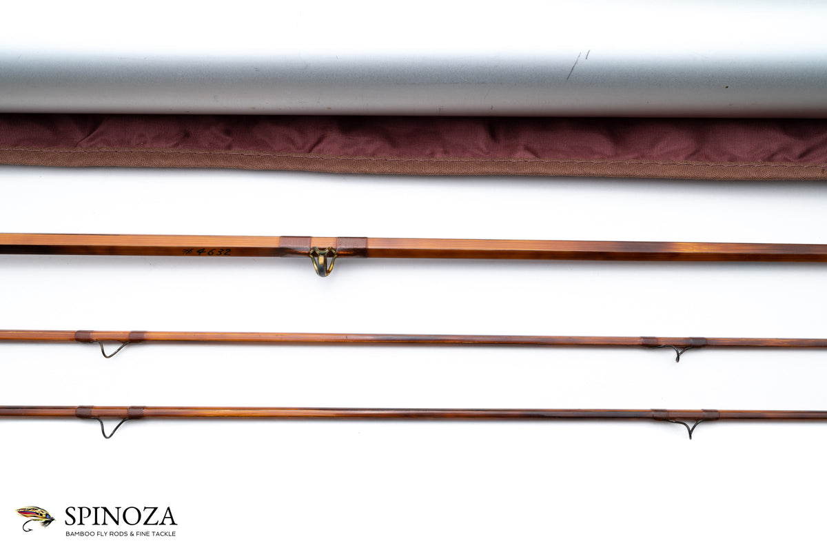 Paul Young Martha Marie Bamboo Fly Rod 7'6" 2/2 - rod sections with guides and wraps