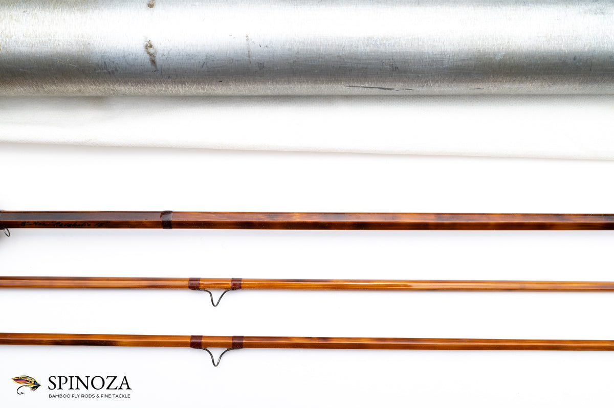 Paul Young Parabolic 15 Bamboo Fly Rod 8' 2/2 #5 - rod sections with guides and wraps