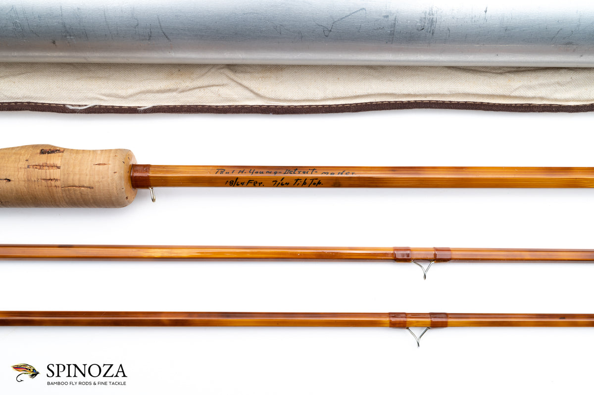 Paul Young Parabolic 18 Fly Rod 9'3" 2/2 #9 - rod sections with guides and wraps