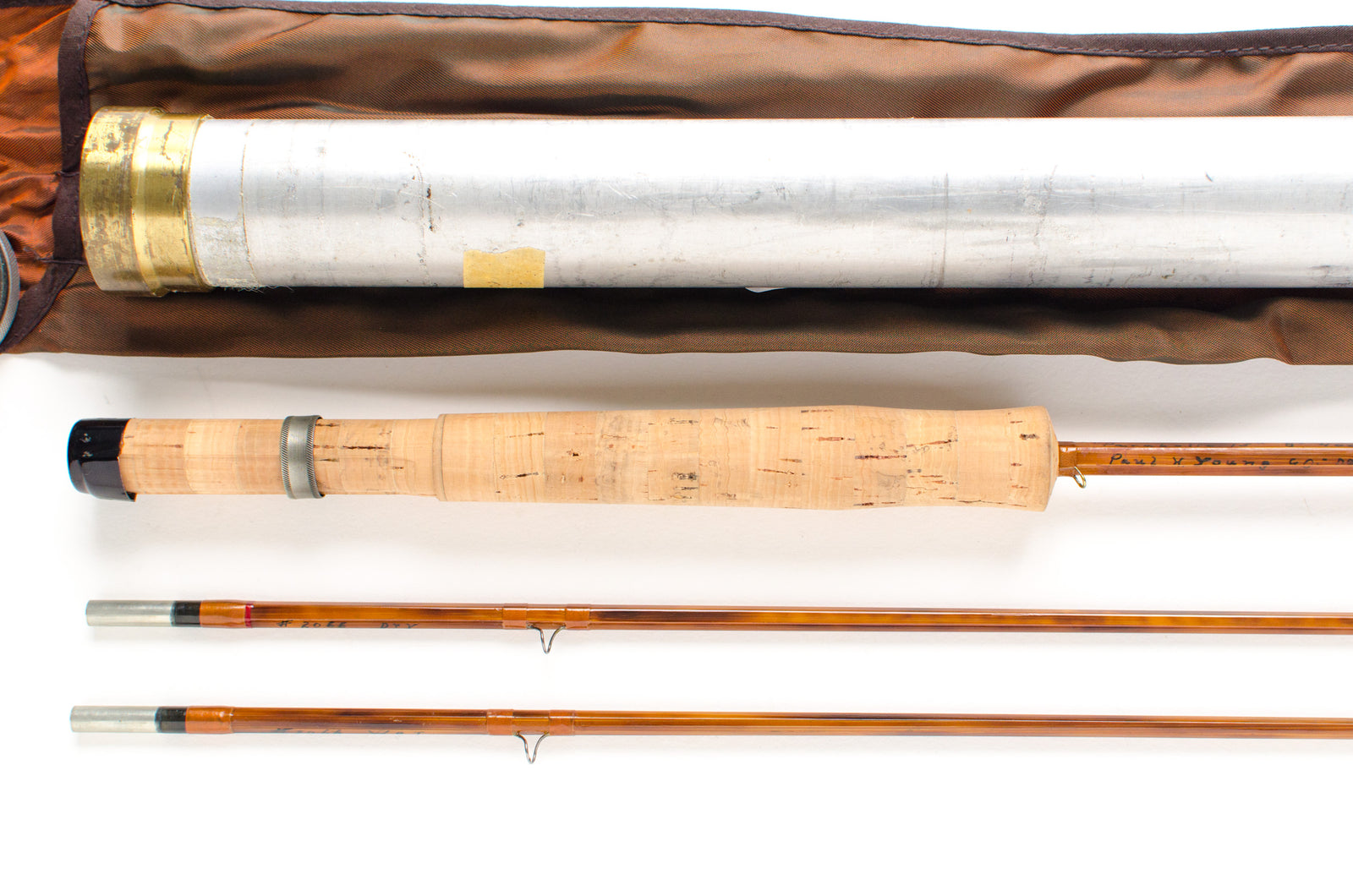Paul Young Bamboo Fly Rod Parabolic 15 8' 2/2 4 oz - handle grip and reel seat detail