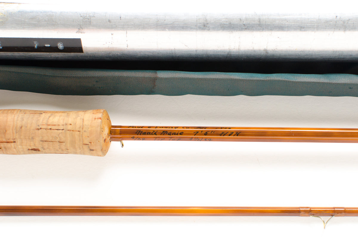 Paul Young Martha Marie Fly Rod 7'6" 2/2 #5 - rod sections with guides and wraps
