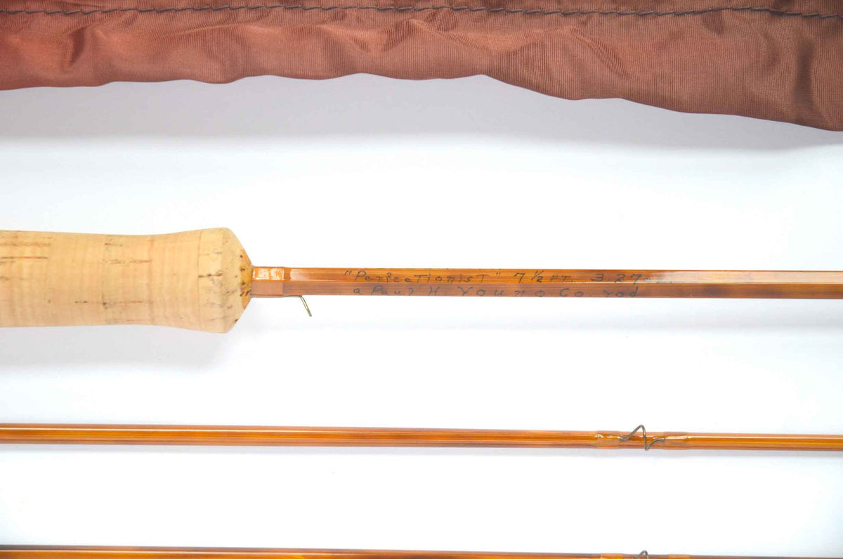 Paul Young Perfectionist Fly Rod 7'6" 2/2 #5 - maker signature and rod markings