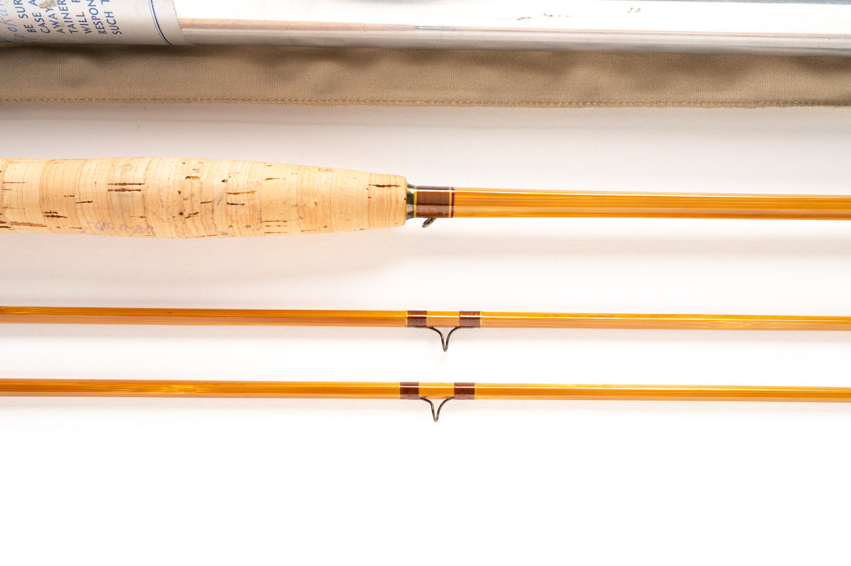 Payne 101H Fly Rod 7'6" 2/2 #5 - maker signature and rod markings