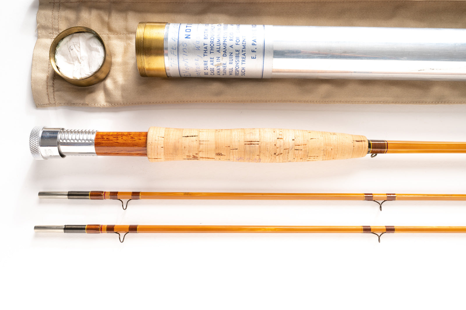 Payne 101H Fly Rod 7'6" 2/2 #5 - handle grip and reel seat detail