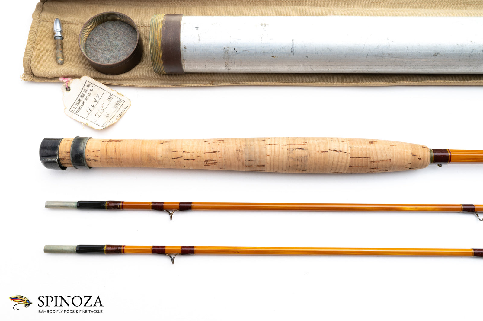 Payne Parabolic Bamboo Fly Rod 7'9" 2/2 #5 - handle grip and reel seat detail