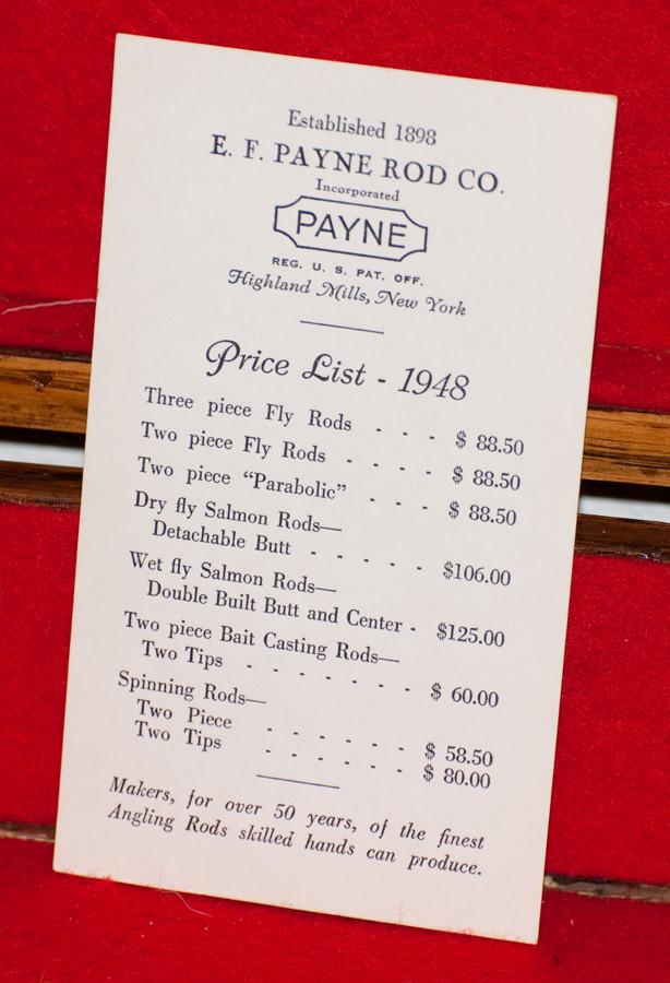 Payne Rod Co. Price List 1948