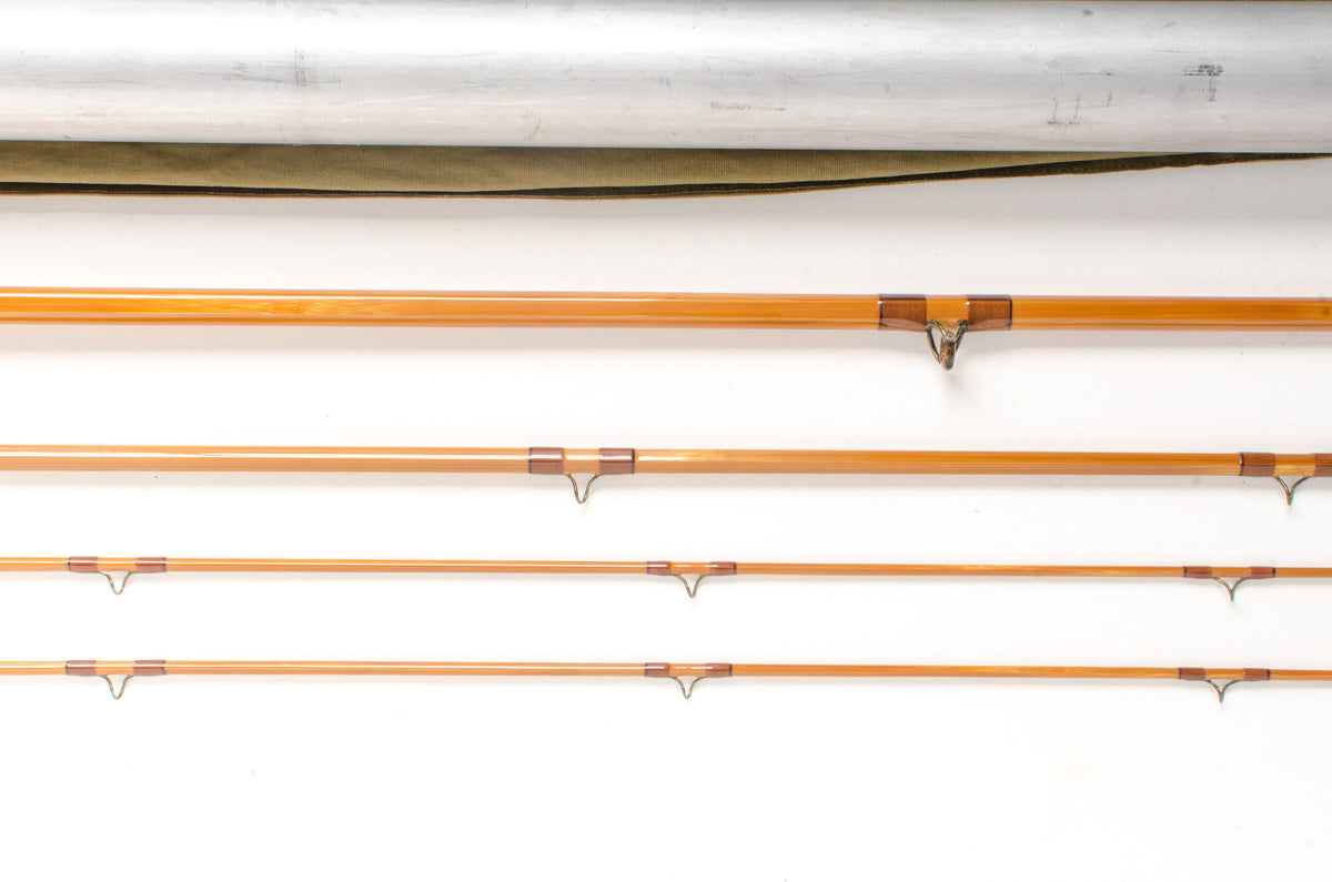Payne 214 Fly Rod 9'6" 3/2 #6/7 - rod sections with guides and wraps