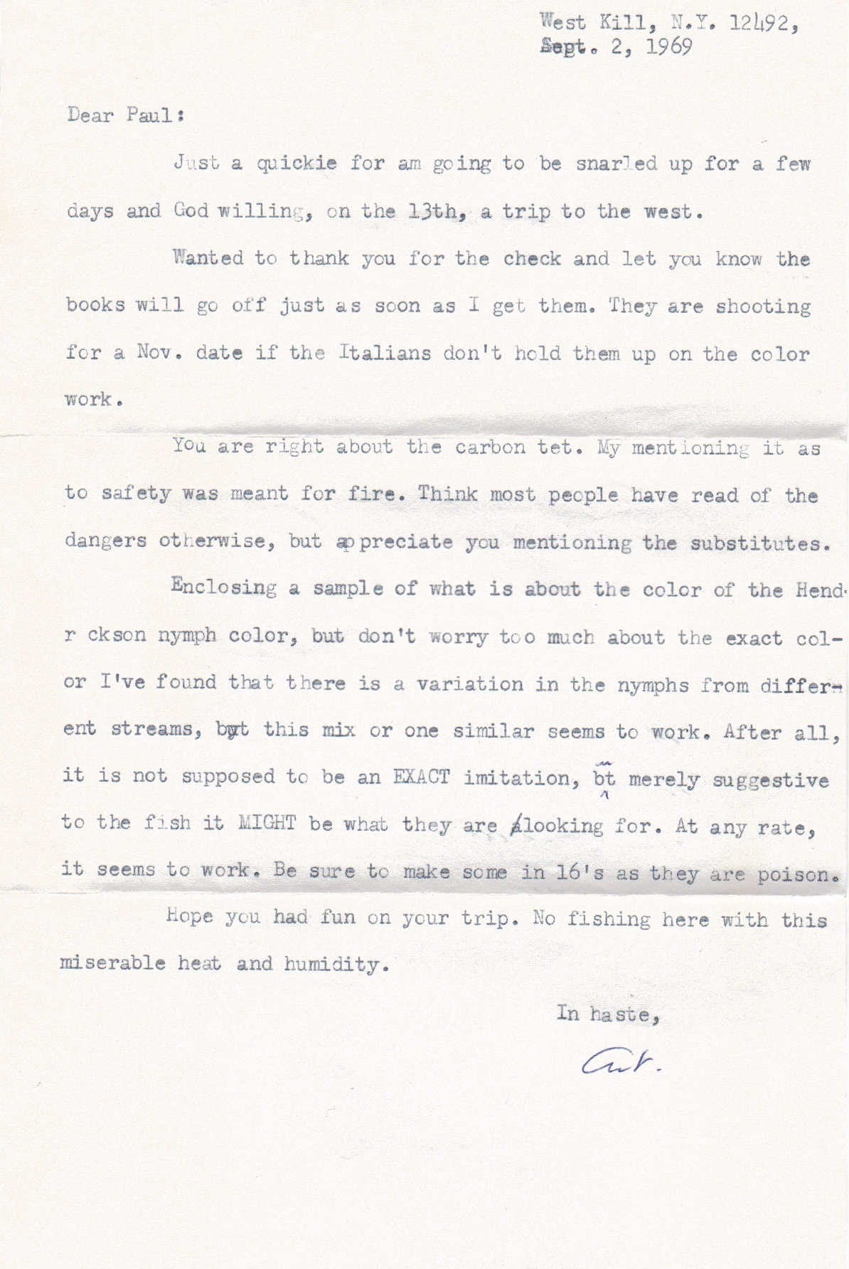 Art Flick Nymphs, Materials & Ephemera 