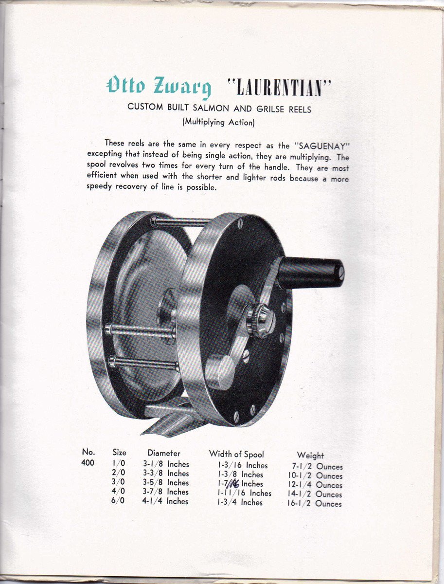 Otto Zwarg Model 400 Laurentian Fly Reel - Size 4/0