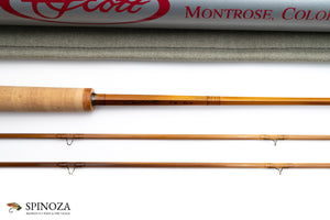 Scott / Bernard Ramanauskas Bamboo Fly Rod 7' 2/2 #4 - rod sections with guides and wraps