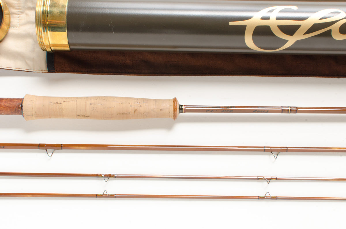 Scott Bamboo Fly Rod 7'2" 3/2 #3 - maker signature and rod markings