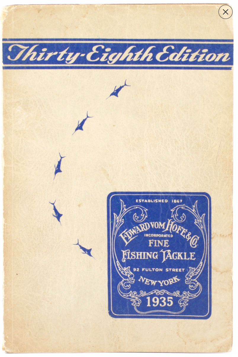 Vom Hofe, Edward (EVH) - 1935 Fishing Tackle Catalog