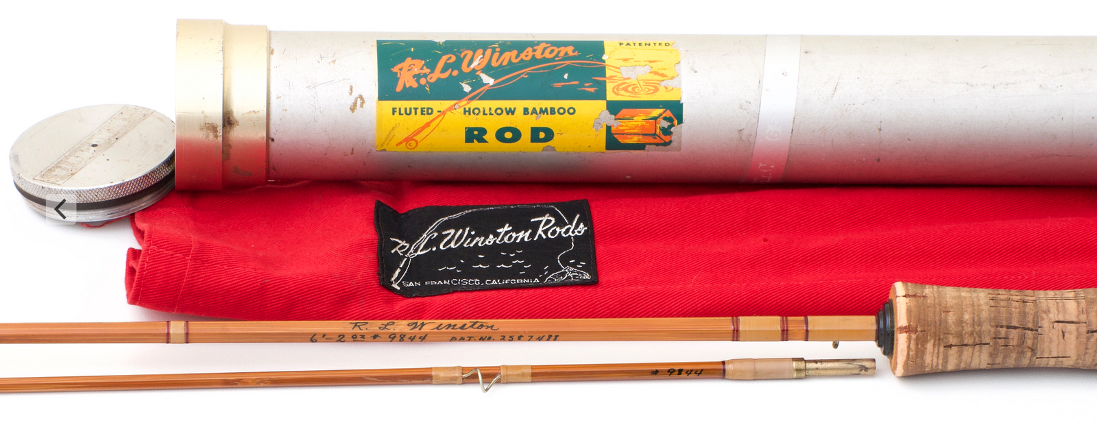 R.L. Winston "Leetle Feller" Bamboo Rod 6' 2/1 #3 - handle grip and reel seat detail