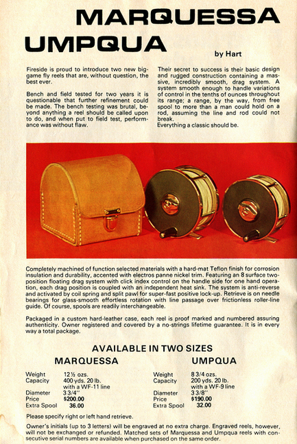 Orvis / Hart "Umpqua" Salmon Fly Reel 