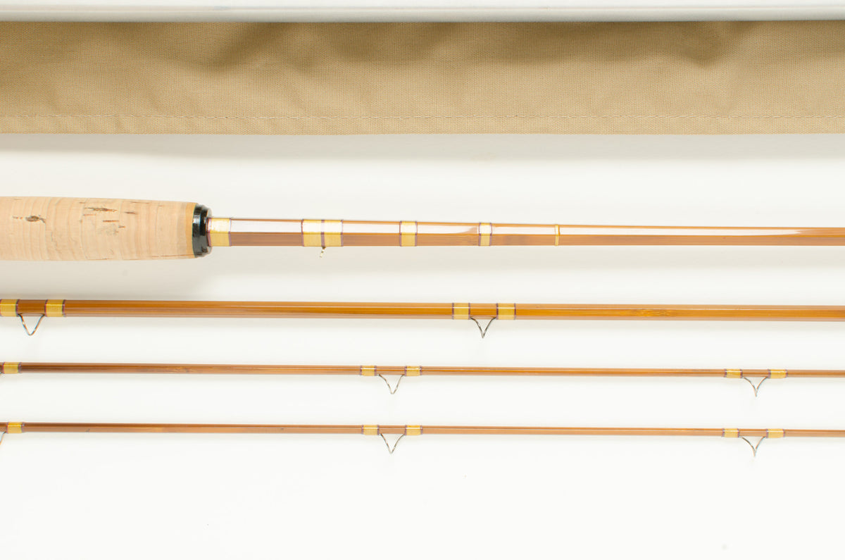 William Abrams Edwards Presentation Model Fly Rod 8' 3/2 #4 - maker signature and rod markings