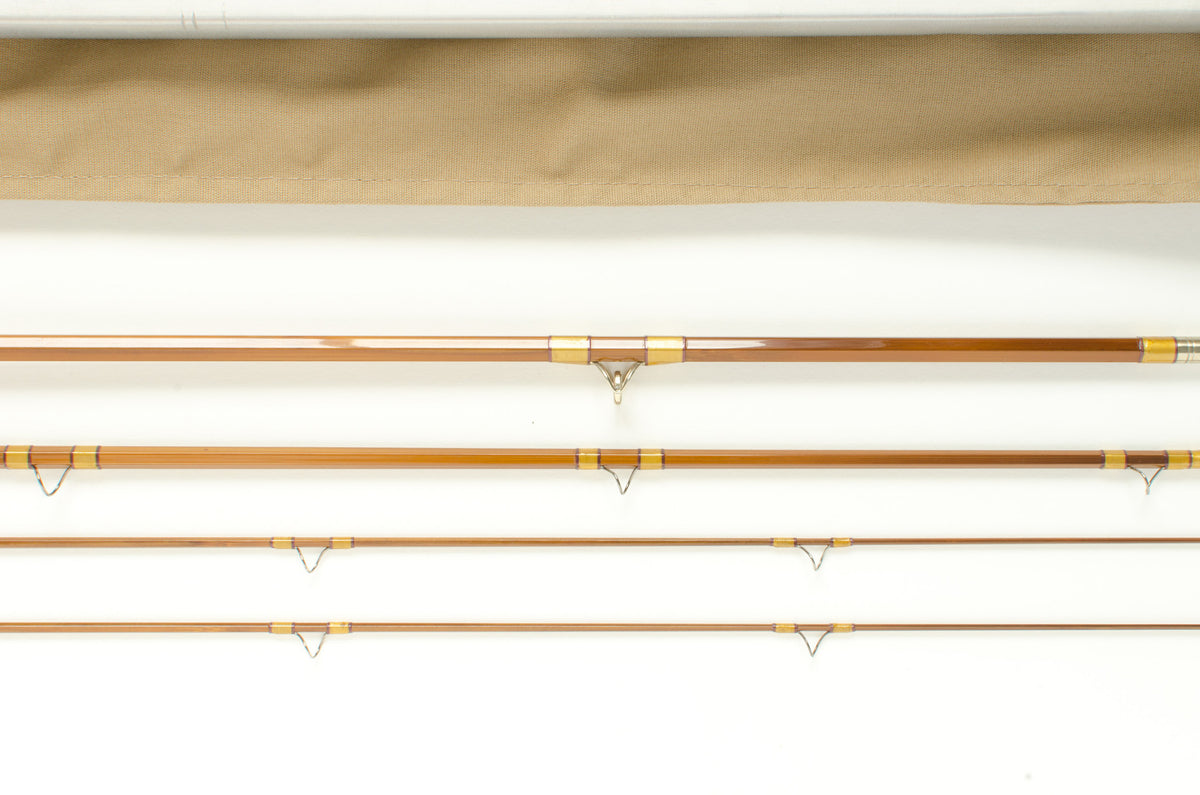 William Abrams Edwards Presentation Model Fly Rod 8' 3/2 #4 - rod sections with guides and wraps