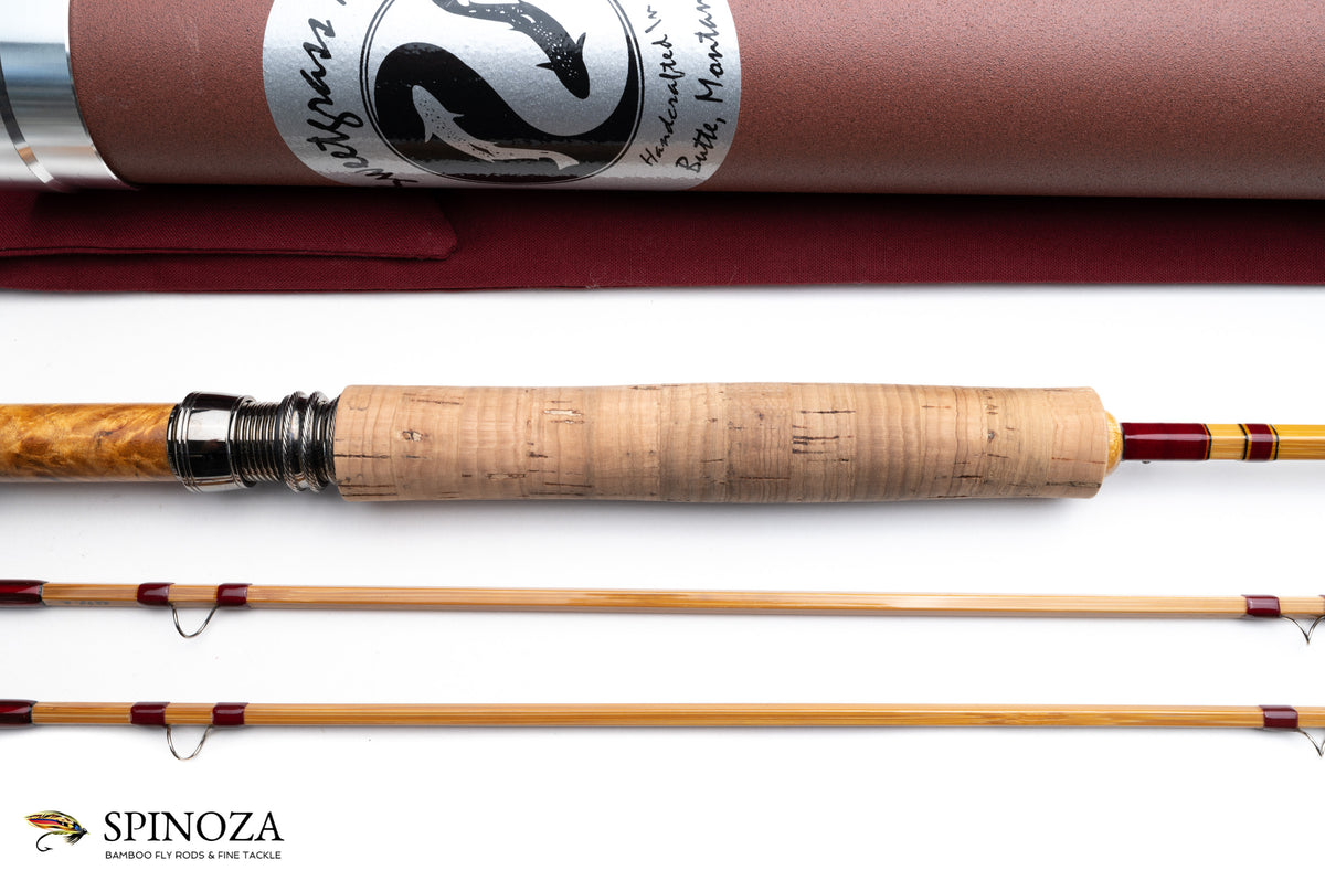 Sweetgrass Penta Bamboo Fly Rod 7'3" 2/2 #4 - maker signature and rod markings