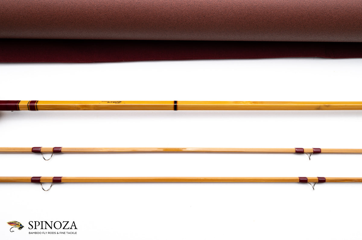 Sweetgrass Penta Bamboo Fly Rod 7'3" 2/2 #4 - rod sections with guides and wraps