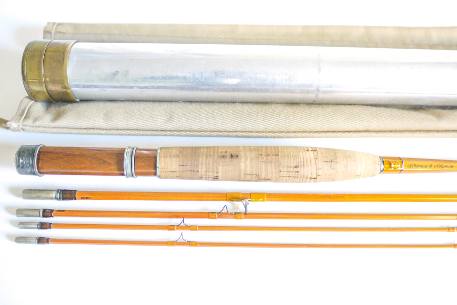 Thomas and Thomas Fly Rod 7'6" 4/2 #3 - grip and reel seat close-up