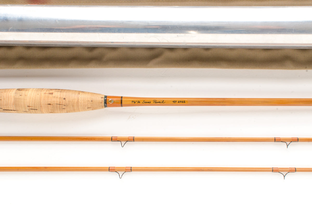 Thomas and Thomas Sans Pareil Fly Rod 7'6" 2/2 #6 - maker's marking and inscription