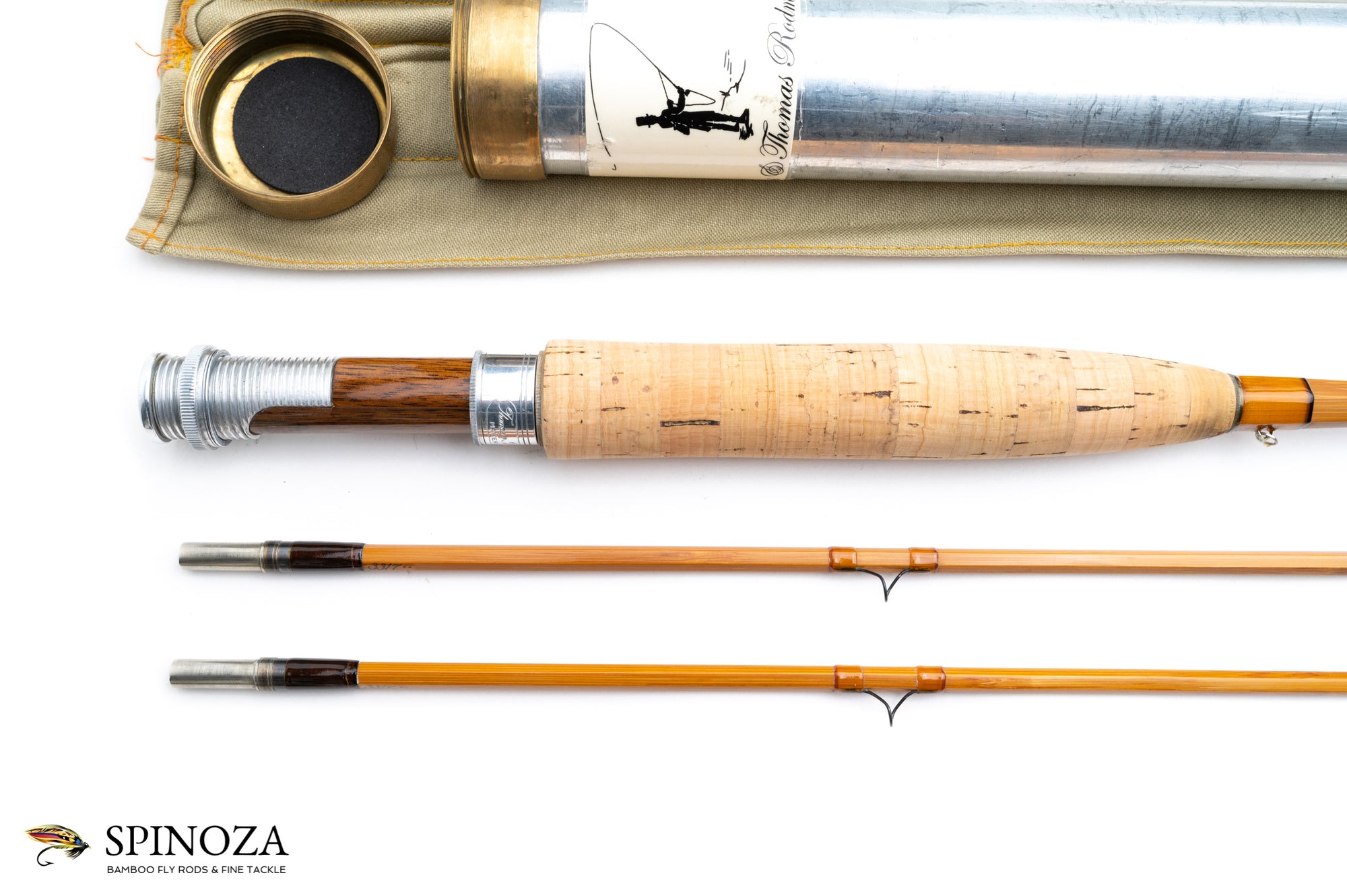 Thomas and Thomas Montana Bamboo Fly Rod 8' 2/2 #6 - grip and reel seat close-up
