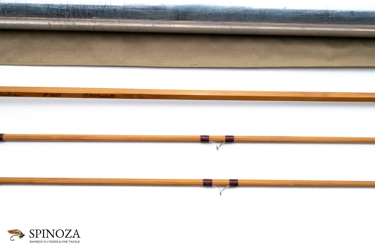 Thomas and Thomas Montana Bamboo Fly Rod 8'6" 2/2 #7 - rod sections with wrapping detail