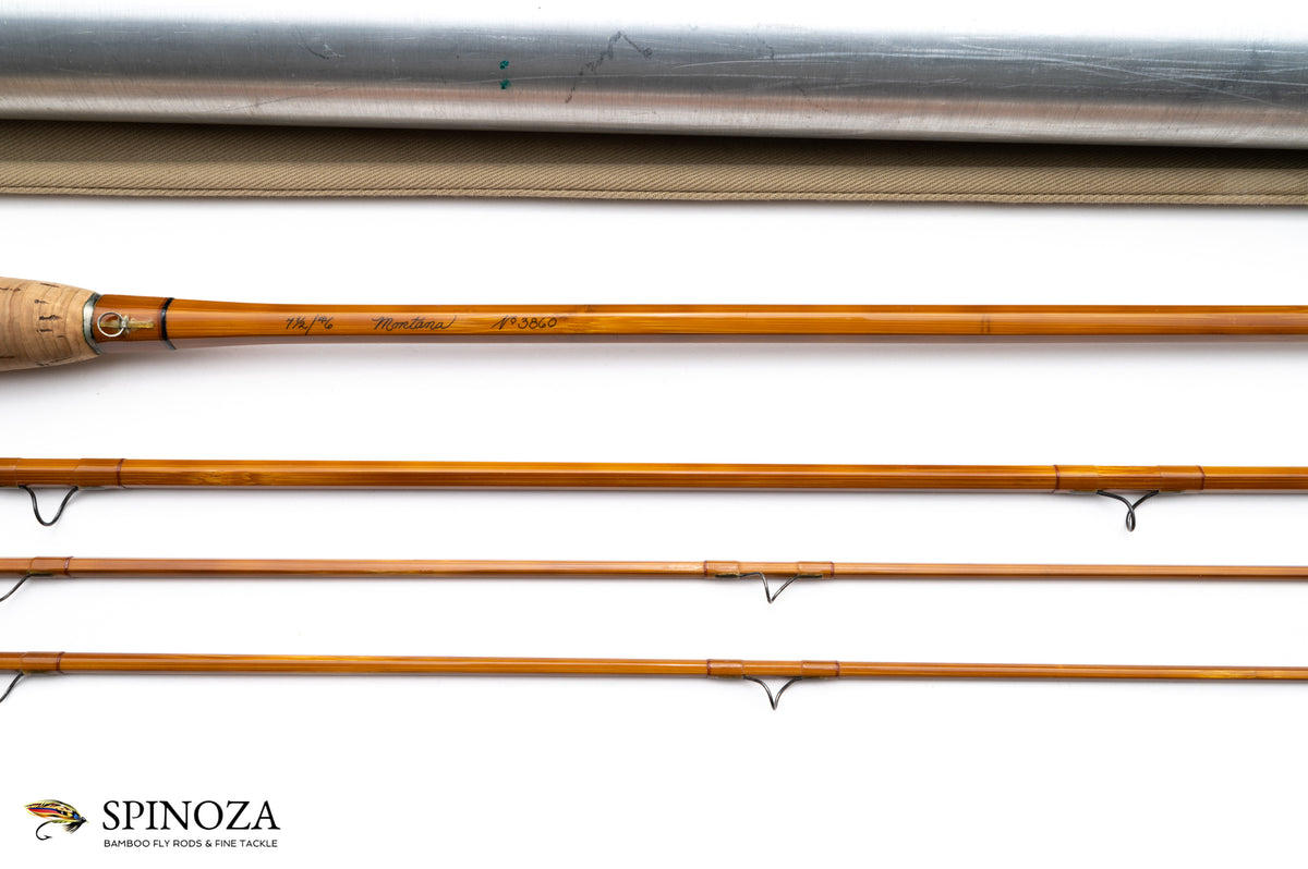 Thomas and Thomas Montana Bamboo Fly Rod 7'6" 3/2 #6 - rod sections with wrapping detail