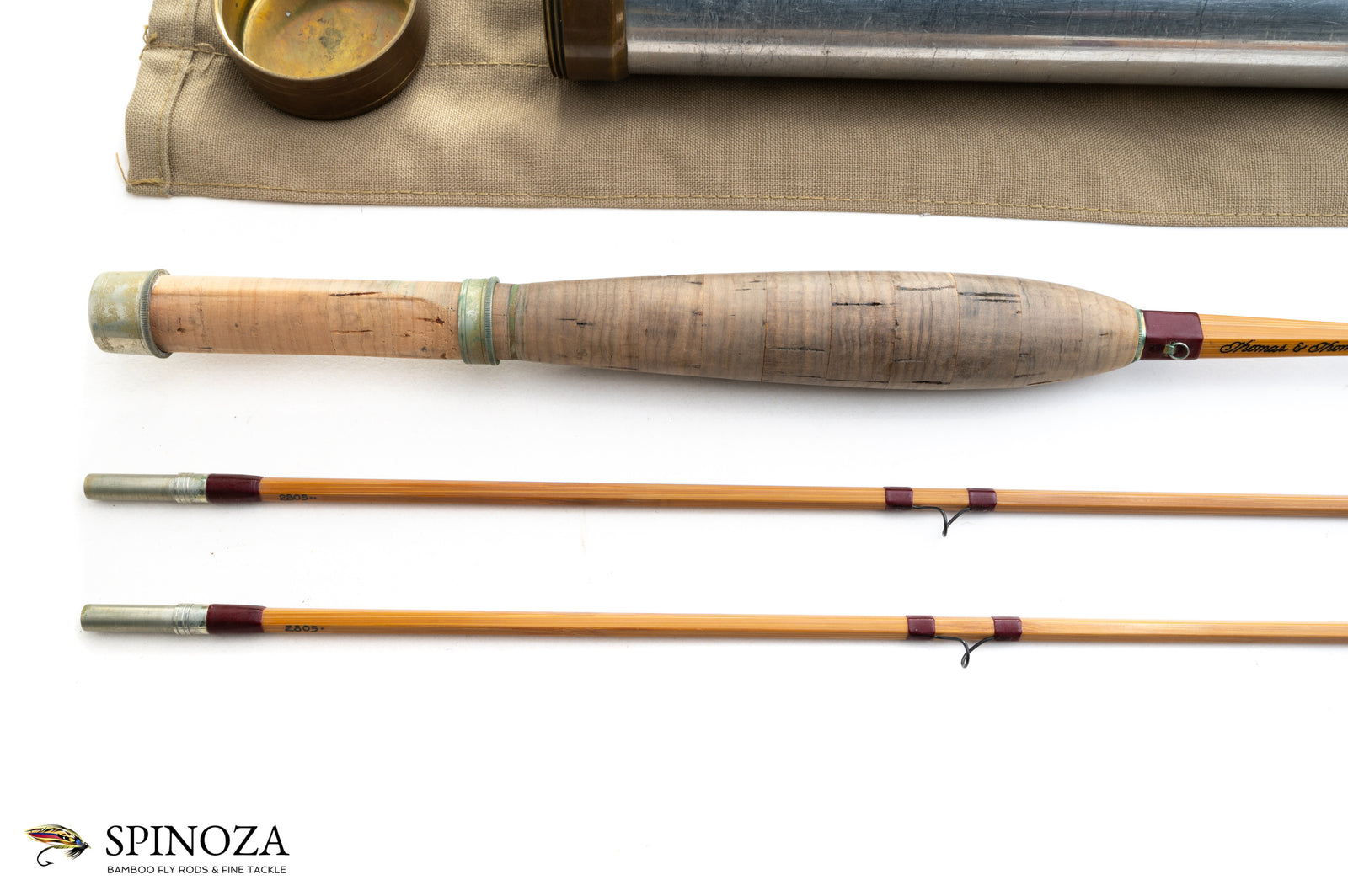 Thomas and Thomas Paradigm Bamboo Fly Rod 7' 2/2 #4 - grip and reel seat close-up