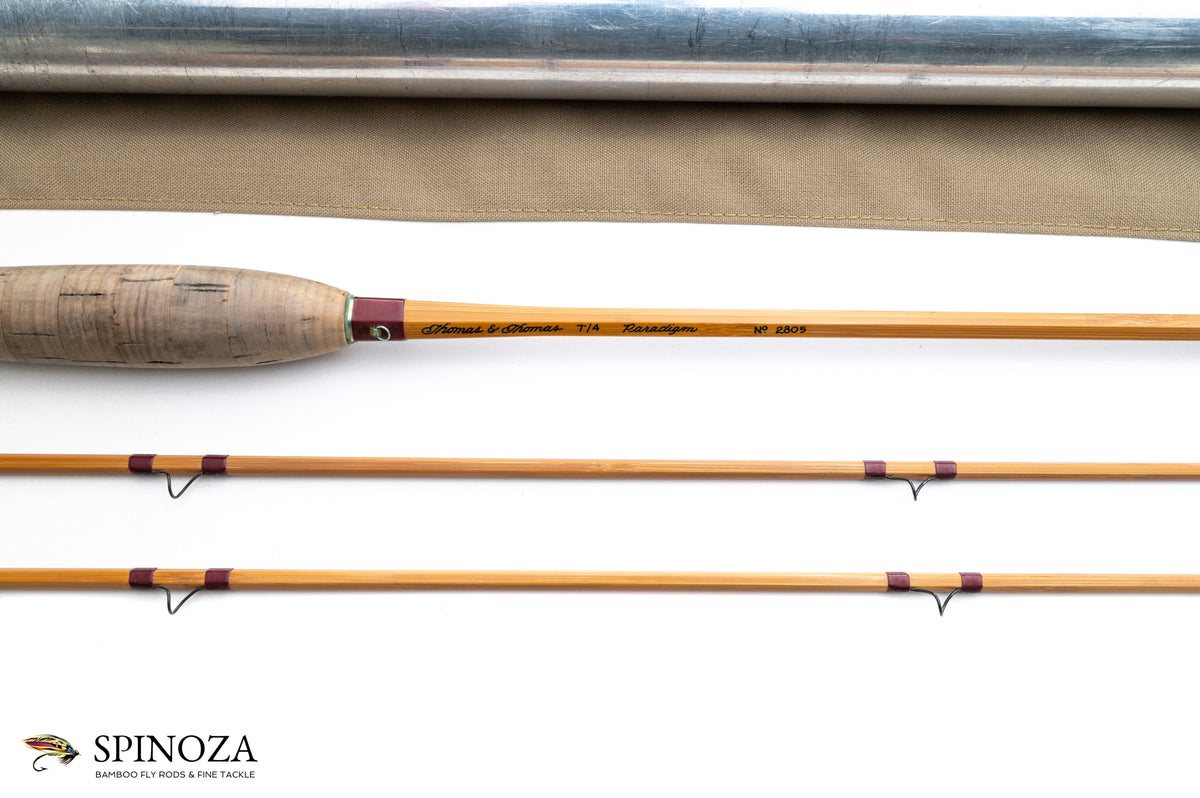 Thomas and Thomas Paradigm Bamboo Fly Rod 7' 2/2 #4 - maker's marking and inscription
