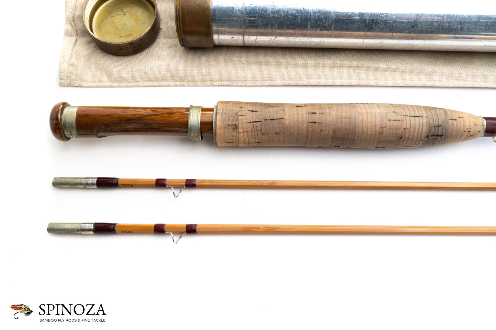 Thomas and Thomas Custom Paradigm Bamboo Fly Rod 7'6" 2/2 #5 - grip and reel seat close-up