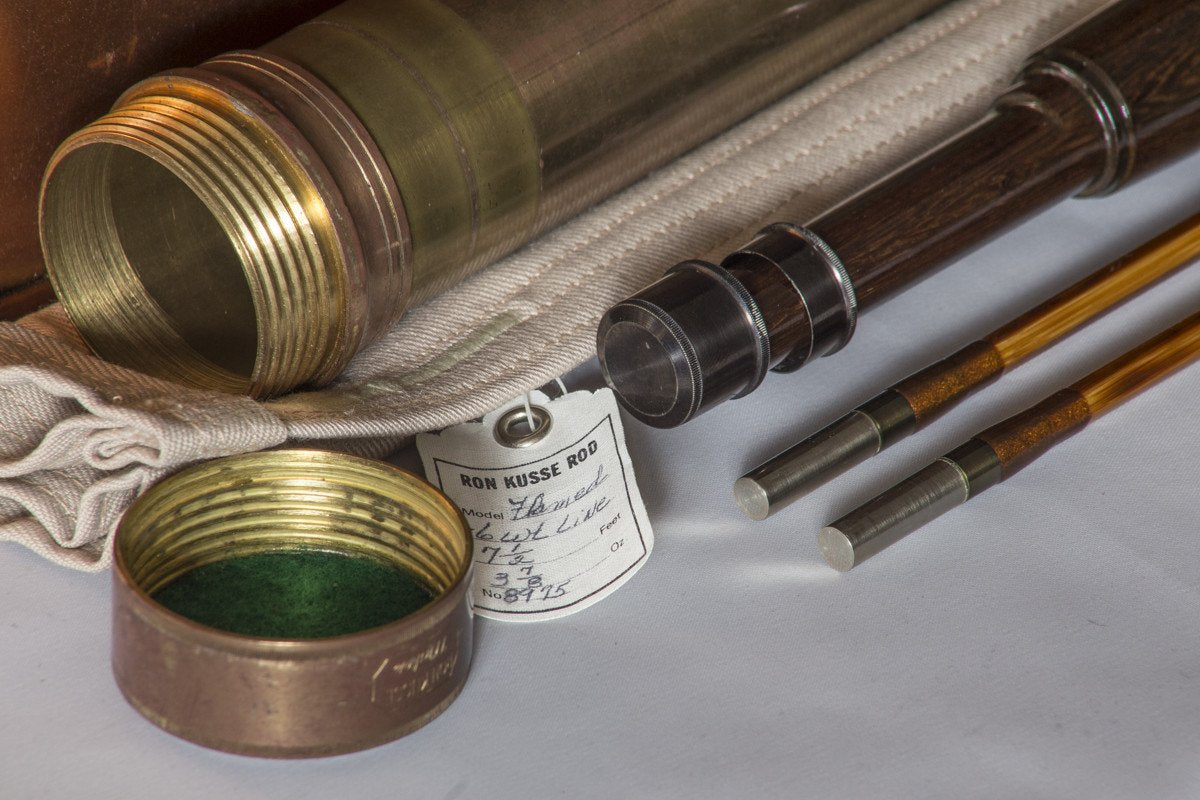 Kusse, Ron - 7'6 2/2 5-6wt bamboo rod with dark walnut grip