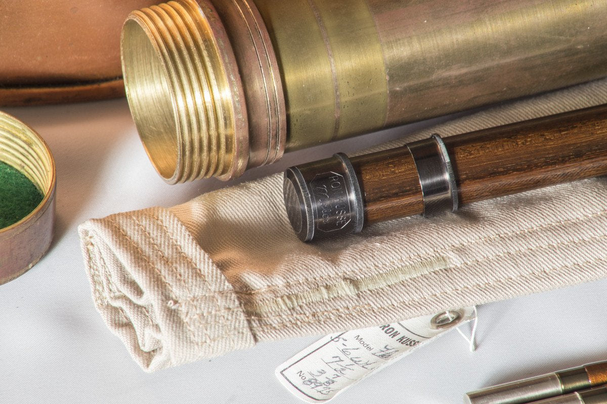 Kusse, Ron - 7'6 2/2 5-6wt bamboo rod with dark walnut grip 