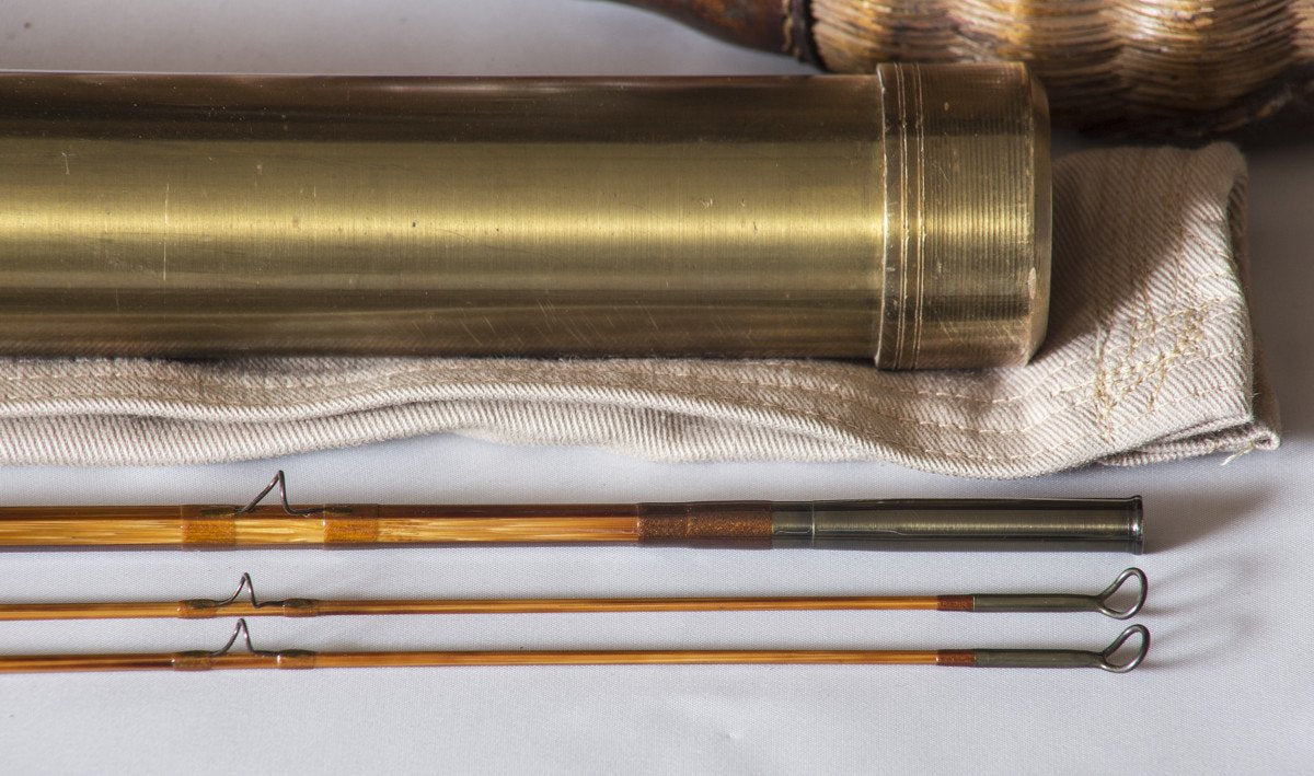 Kusse, Ron - 7'6 2/2 5-6wt bamboo rod with dark walnut grip 