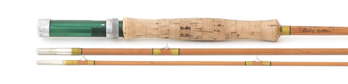 Phillipson - "Pacemaker" 8'6 3/1 5-6wt Bamboo Rod - rod sections with guides and wraps