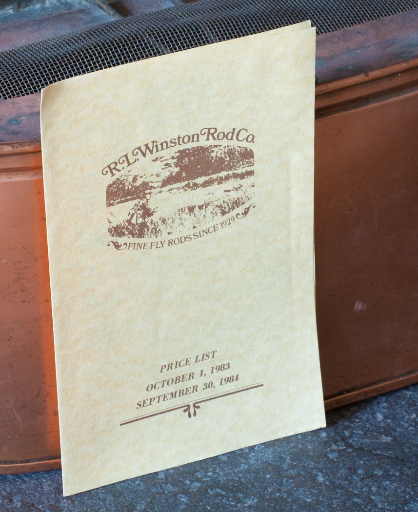 Winston 1983/1984 Price List 