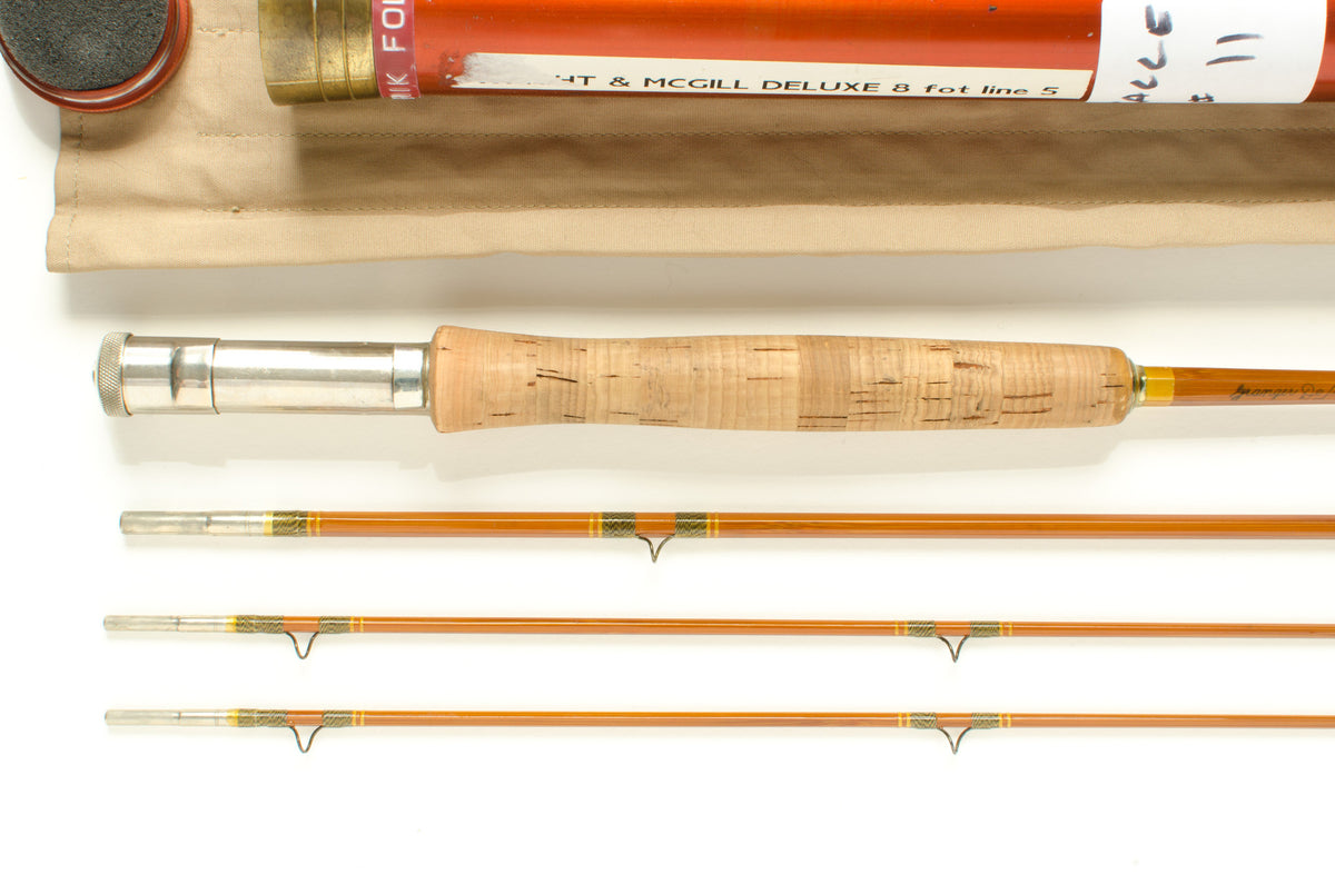 Wright & McGill Granger DeLuxe Fly Rod 8' 3/2 #5 - handle grip and reel seat detail