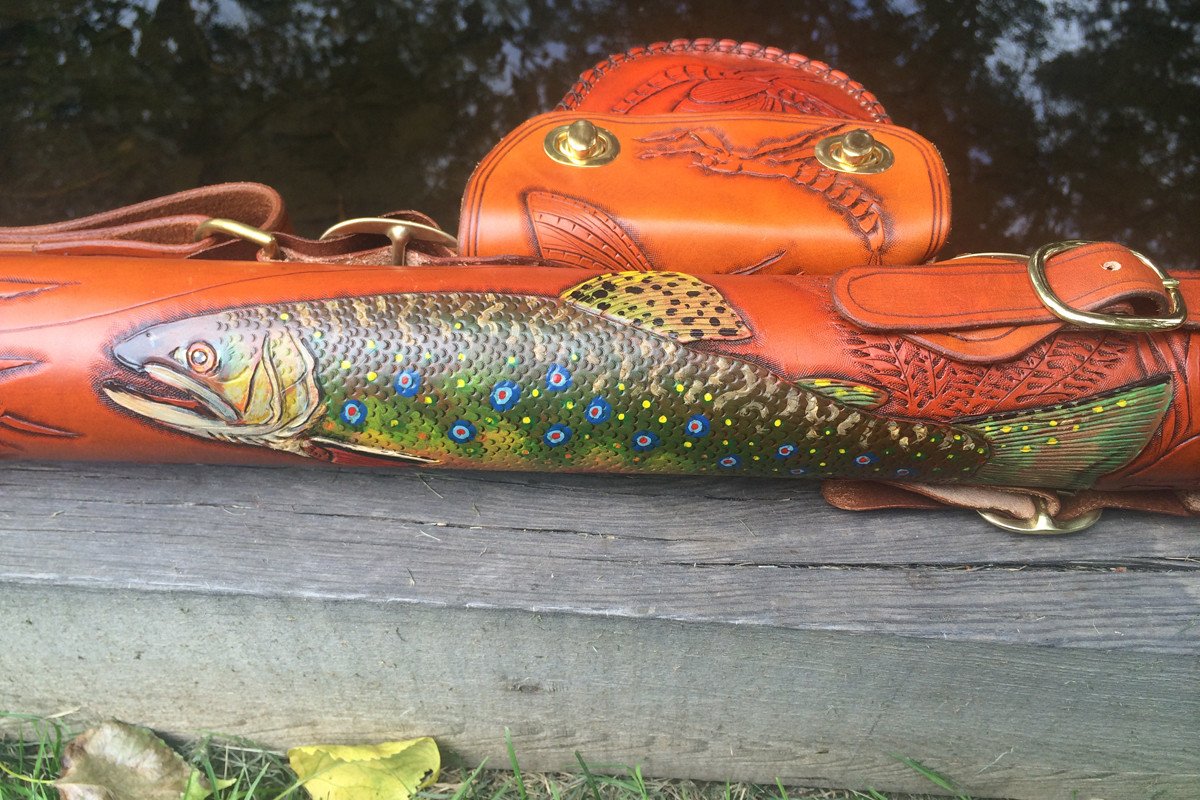 Annie Margarita Leather Combination Rod & Reel Case 