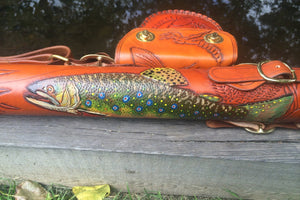 Annie Margarita Leather Combination Rod & Reel Case 