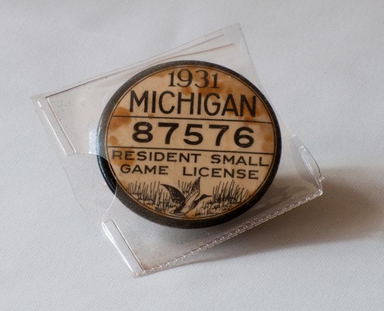 Michigan Resident Small Game License Badge - 1931 