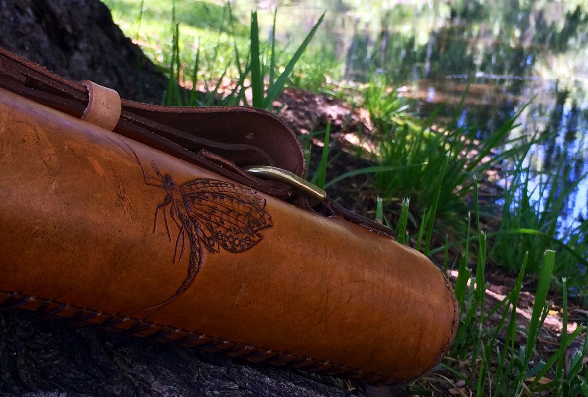 Annie Margarita Leather Rod & Reel Combination Case 