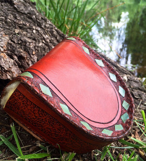 Annie Margarita Leather Reel Case - "Tiger Flip" 