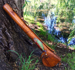 Annie Margarita Leather Rod & Reel Combination Case