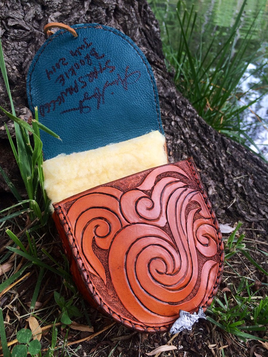 Annie Margarita Leather Reel Case - "Star Spangled Brookie" 